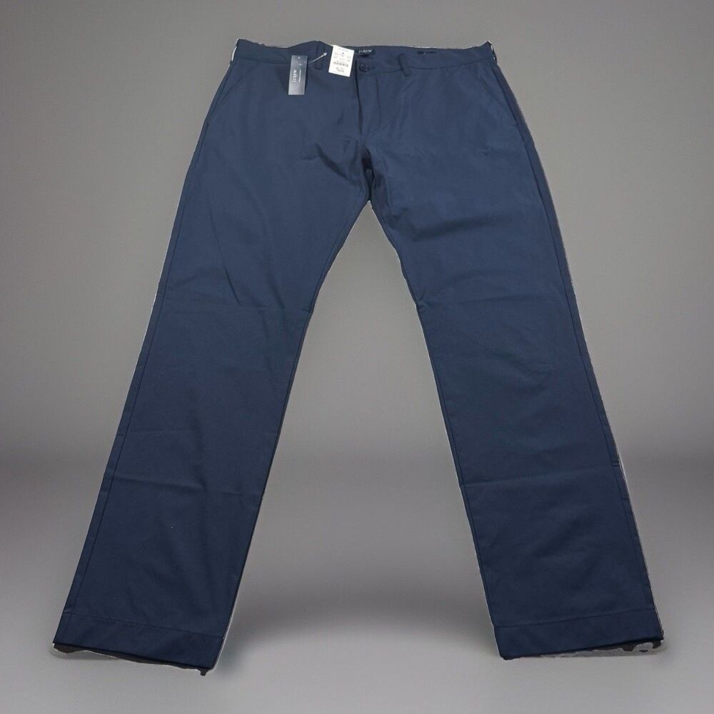 J Crew Slim Fit Tech Pants Men’s 38x32 Navy Blue Flex Stretch Smart Casual NEW
